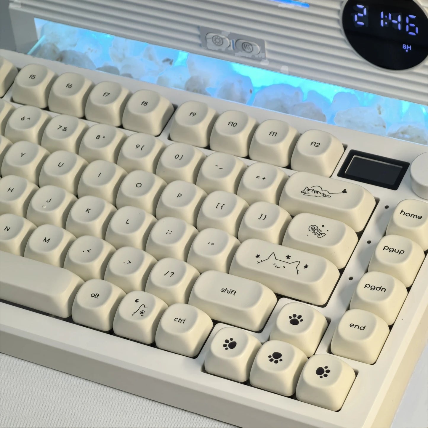Milky Cat Keycaps (124 Pieces)